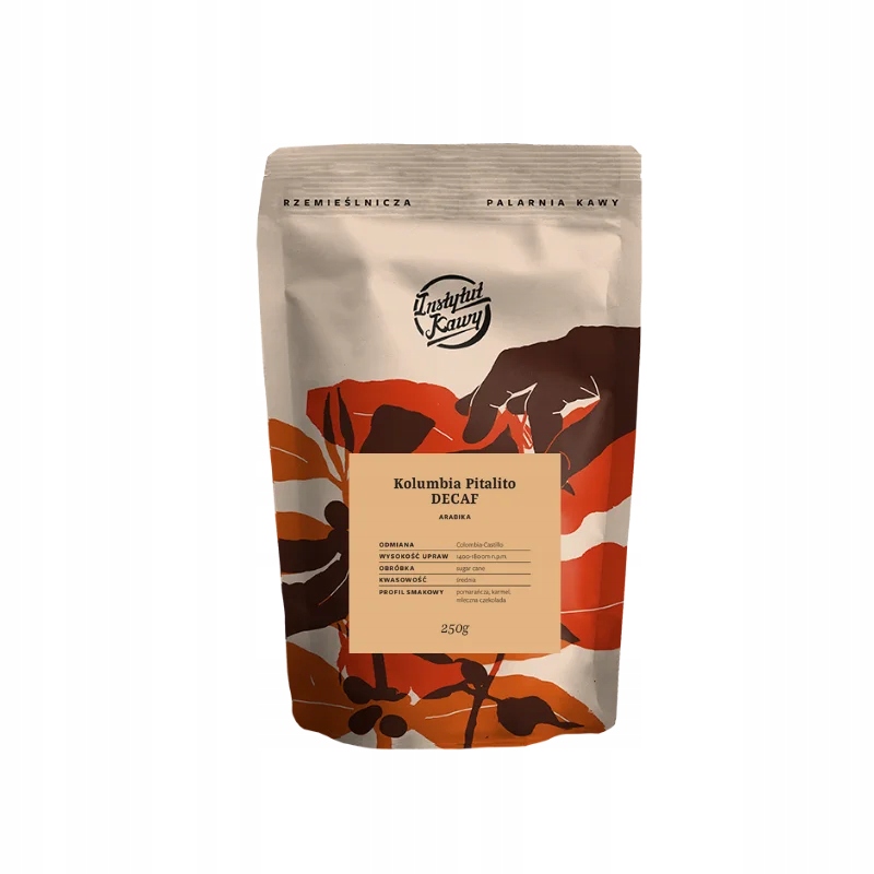 Kolumbia Pitalito Decaf 250 g – Bezkofeinowa kawa ziarnista najwyższej jakości