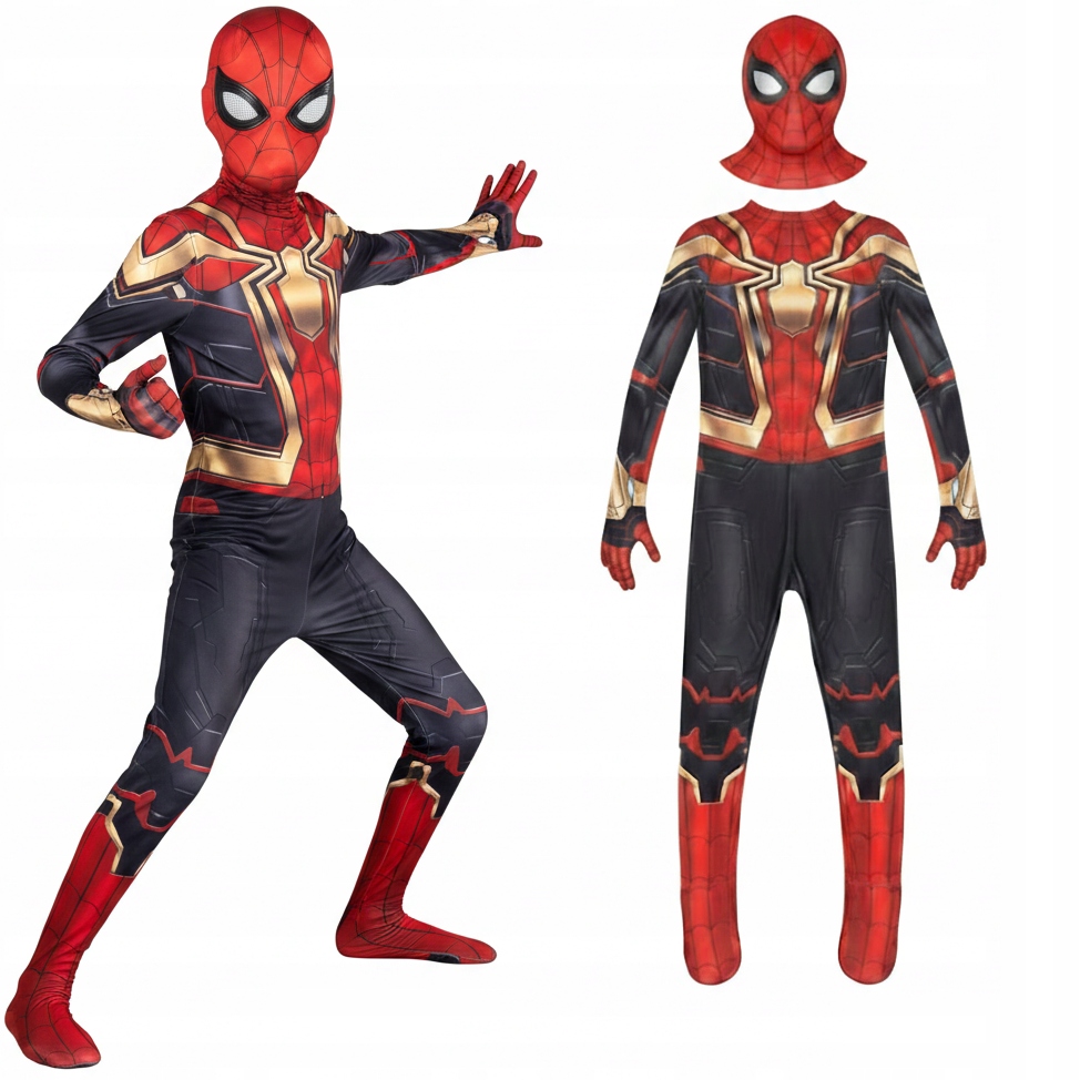 Oryginalny strój SPIDERMAN No Way Home – Kostium + maska dla dzieci 4-12 lat