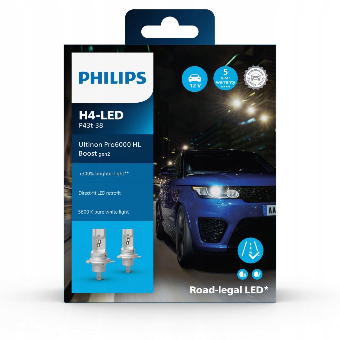 Philips Ultinon Pro6000 Boost LED H4 Gen 2 – Oświetlenie, które zmienia noc w dzień