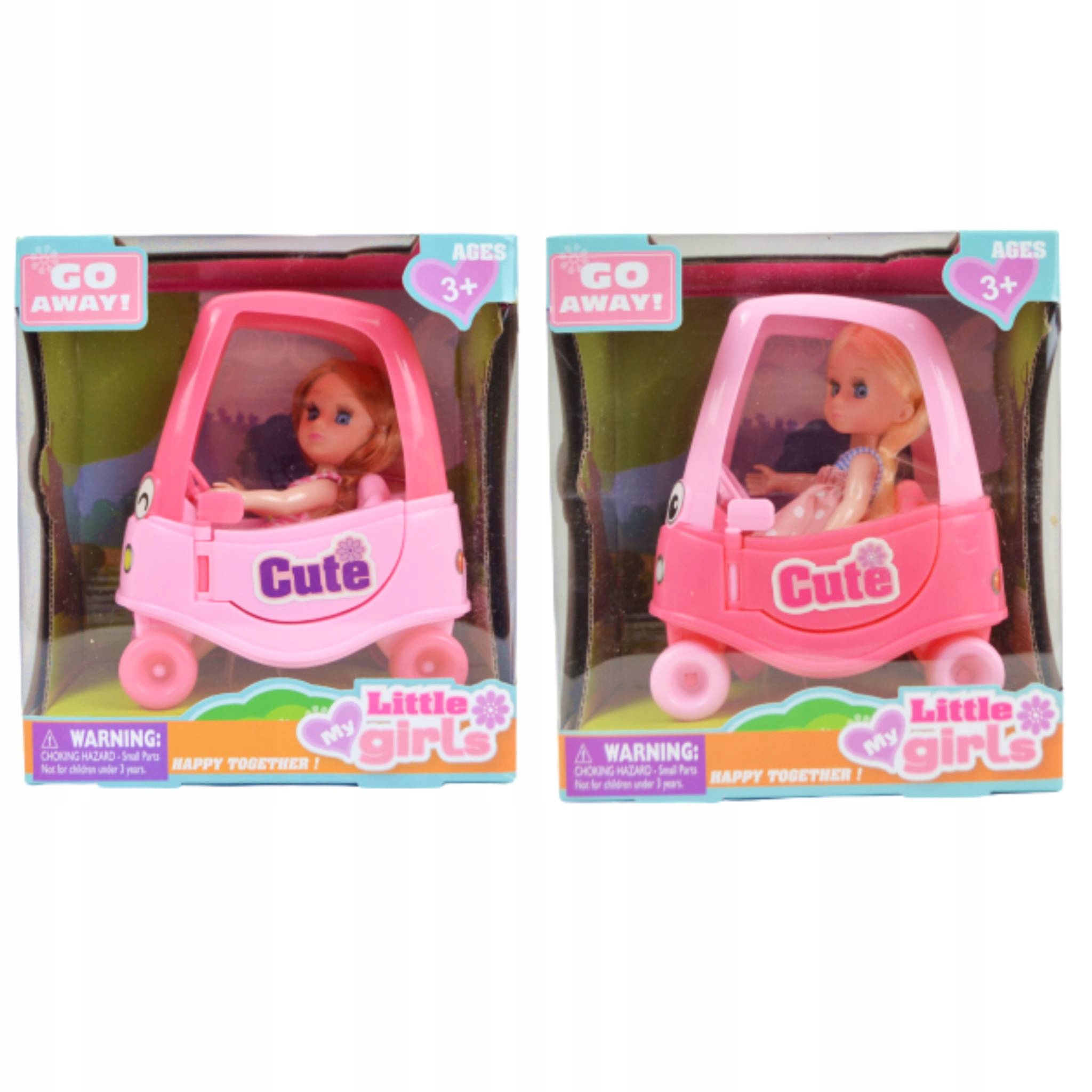 Zestaw zawiera laleczkę i samochód