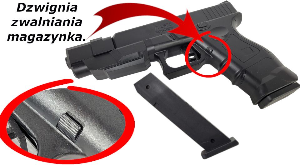Glock 18 Policyjny Pistolet Na Kulki+ Granat 800 szt. Tomdorix 