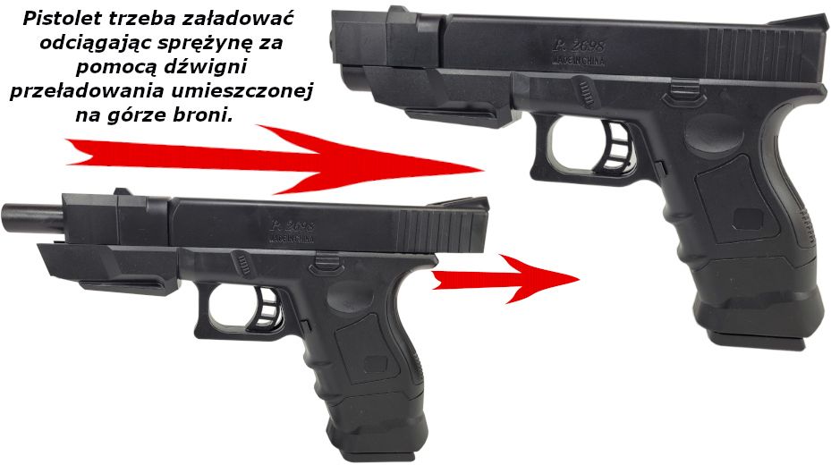 Glock 18 Policyjny Pistolet Na Kulki+ Granat 800 szt. Tomdorix