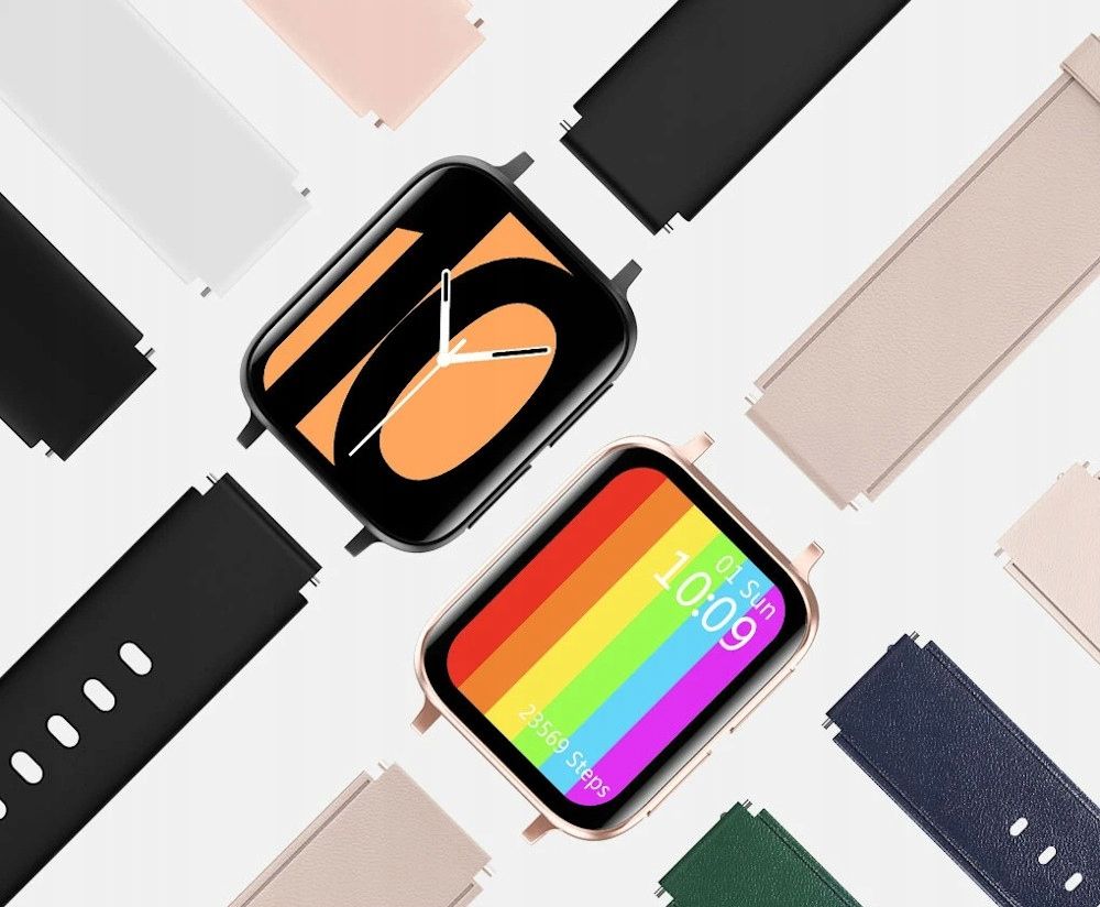 SMARTWATCH DAMSKI ZEGAREK PULS EKG PL MENU ROZMOWY Materiał koperty tworzywo sztuczne