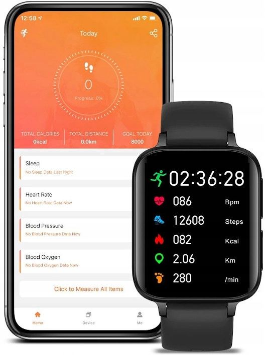SMARTWATCH DAMSKI ZEGAREK PULS EKG PL MENU ROZMOWY Złącza brak