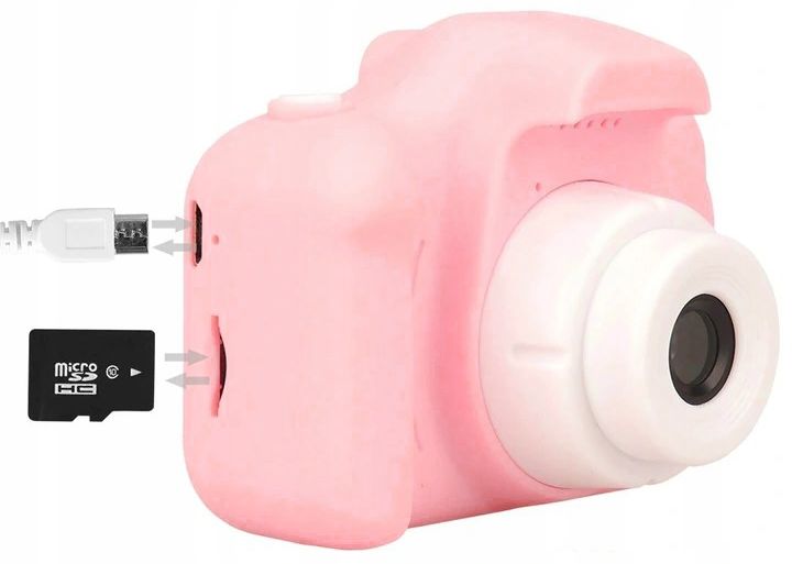 APARAT DLA DZIECI KAMERA ZABAWKA 40Mpx +KARTA 32GB Obsługiwane karty pamięci SD