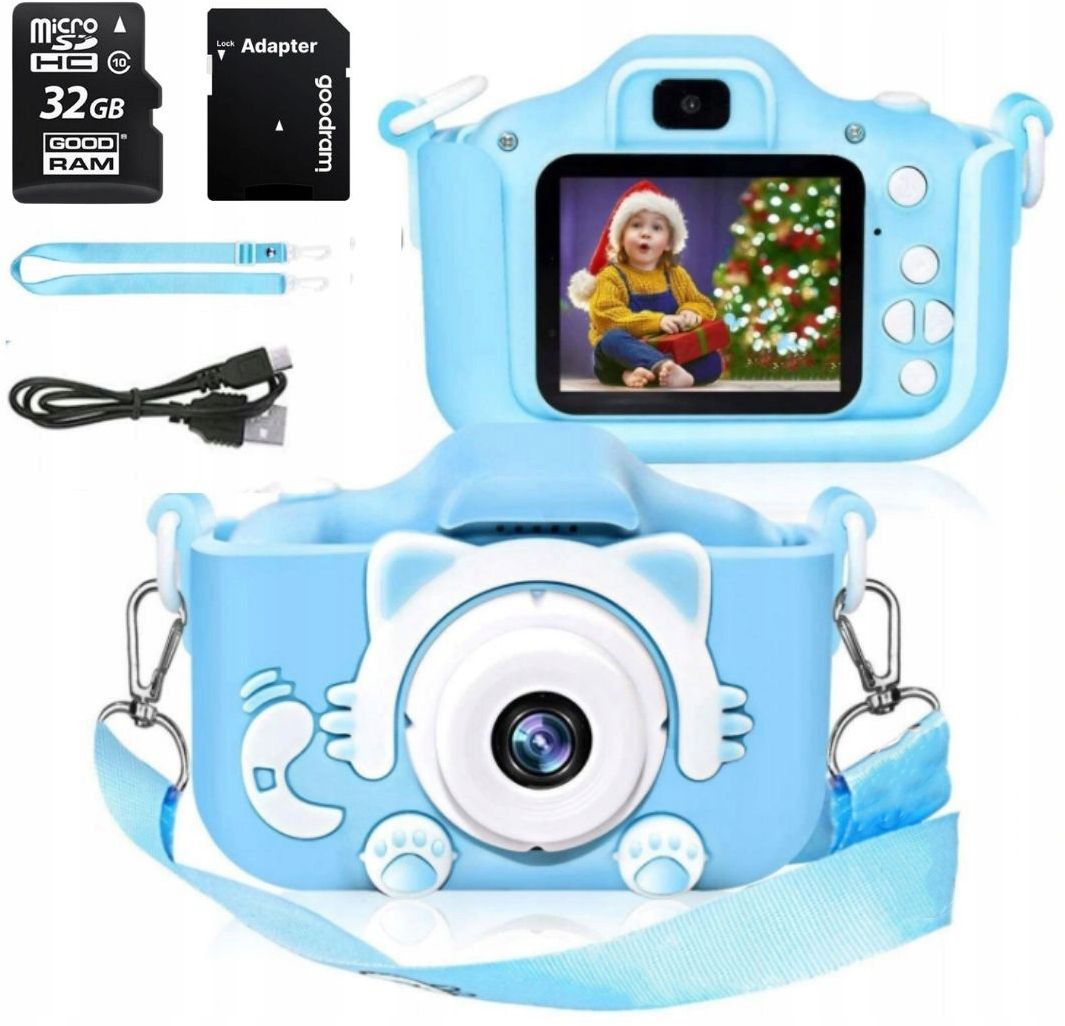 APARAT CYFROWY DLA DZIECI KAMERA GRY + KARTA 32GB