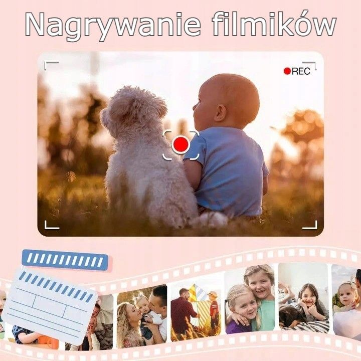 APARAT CYFROWY DLA DZIECI KAMERA GRY + KARTA 32GB Kolor niebieski