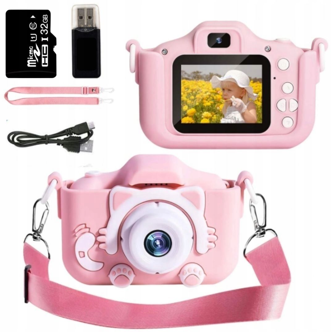 APARAT CYFROWY DLA DZIECI KAMERA GRY + KARTA 32GB