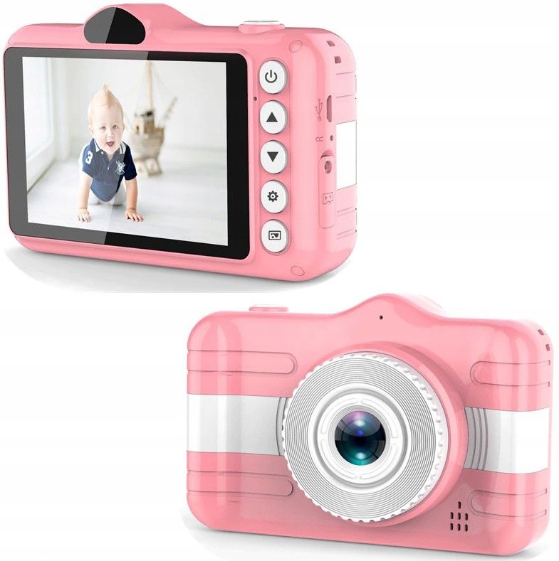 APARAT KAMERA DLA DZIECI ZABAWKA GRY + KARTA 32GB Kolor dominujący odcienie różu