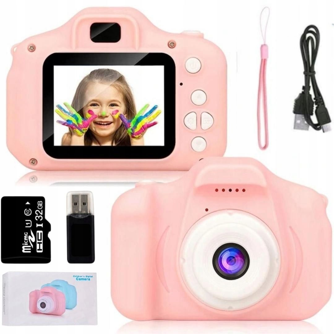 APARAT CYFROWY DLA DZIECI KAMERA GRY + KARTA 32GB