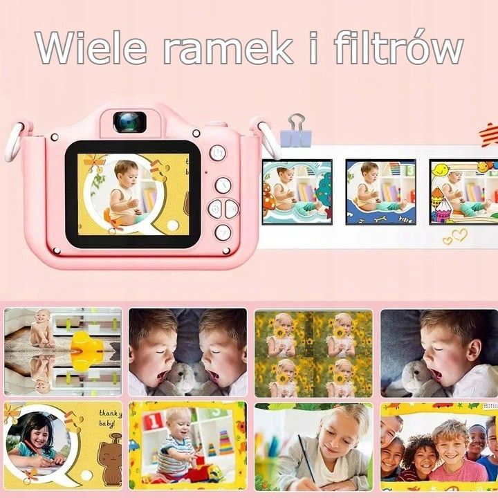 APARAT CYFROWY DLA DZIECI KAMERA 40Mpx +KARTA 32GB Wiek dziecka 3 lata +