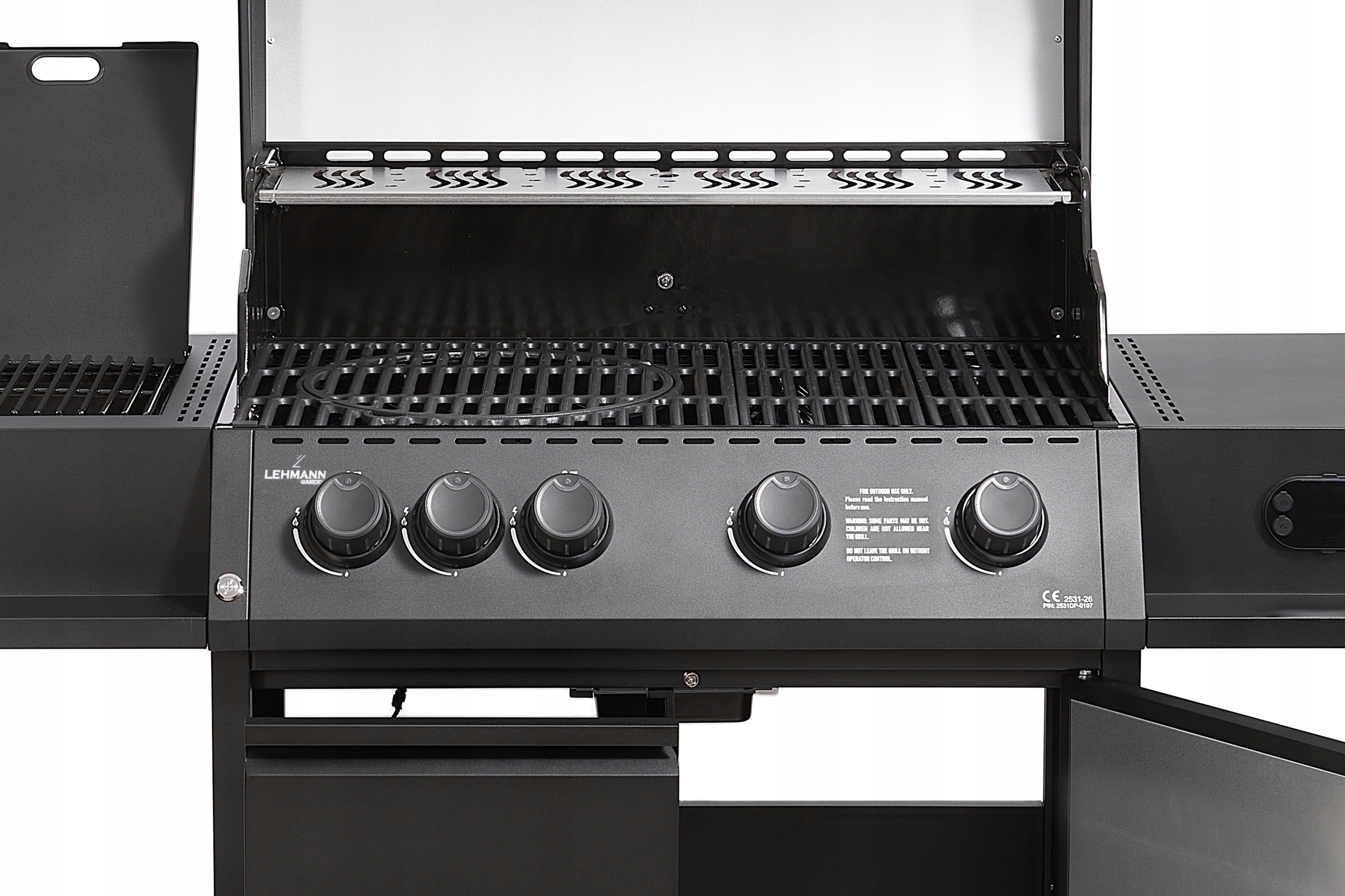 Grill gazowy Ogrodowy ŻELIWNY LEHMANN 4+1 premium 17,2 kW + szafka na butlę Wykonanie rusztu żeliwny