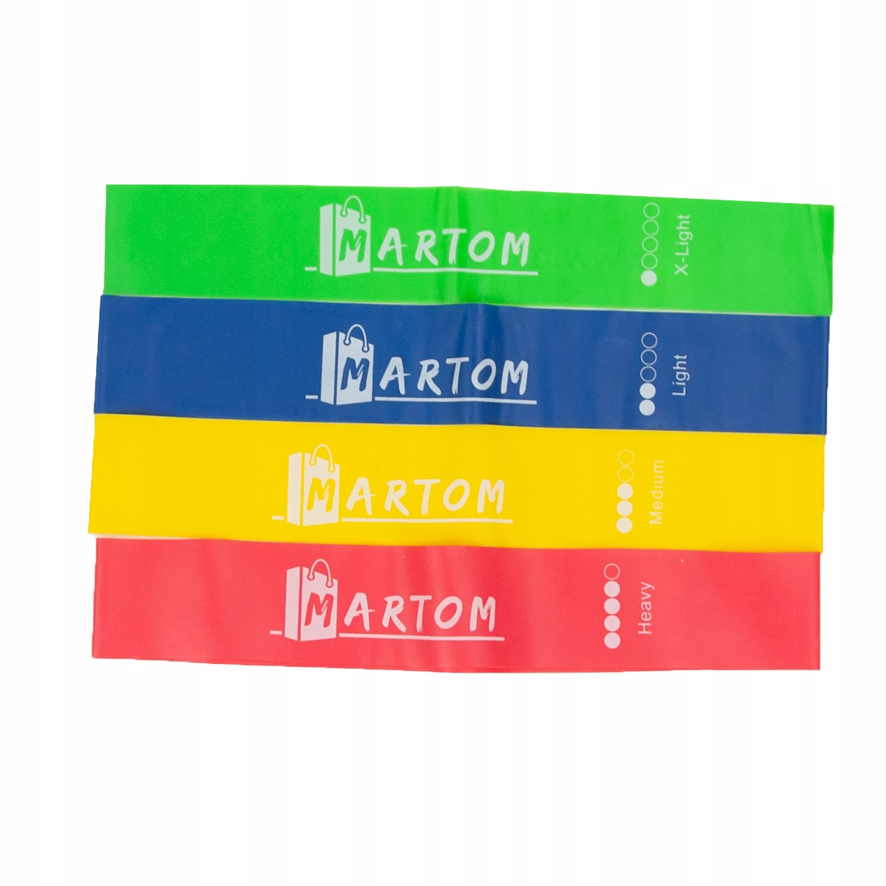 Zestaw 4 gum do ćwiczeń fitness Martom TG60274 – Idealne do treningu w domu