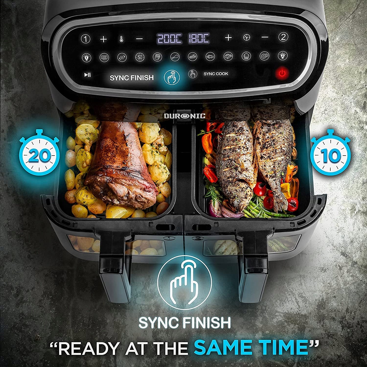 Funkcje synchronizacji – Synchronizacja zakończenia i gotowania dla obu komór