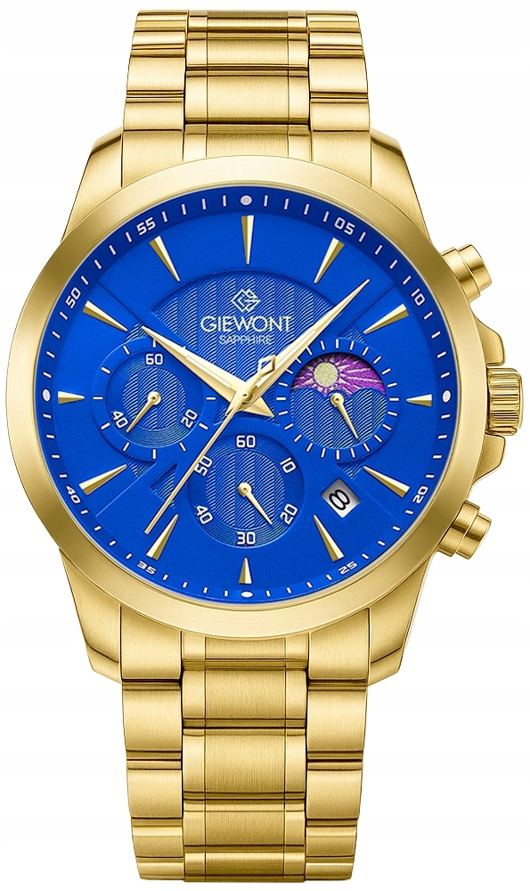Zegarek Męski Chronograph Sapphire Złoto Niebieski GW9460-B5 – Elegancja na każdym kroku