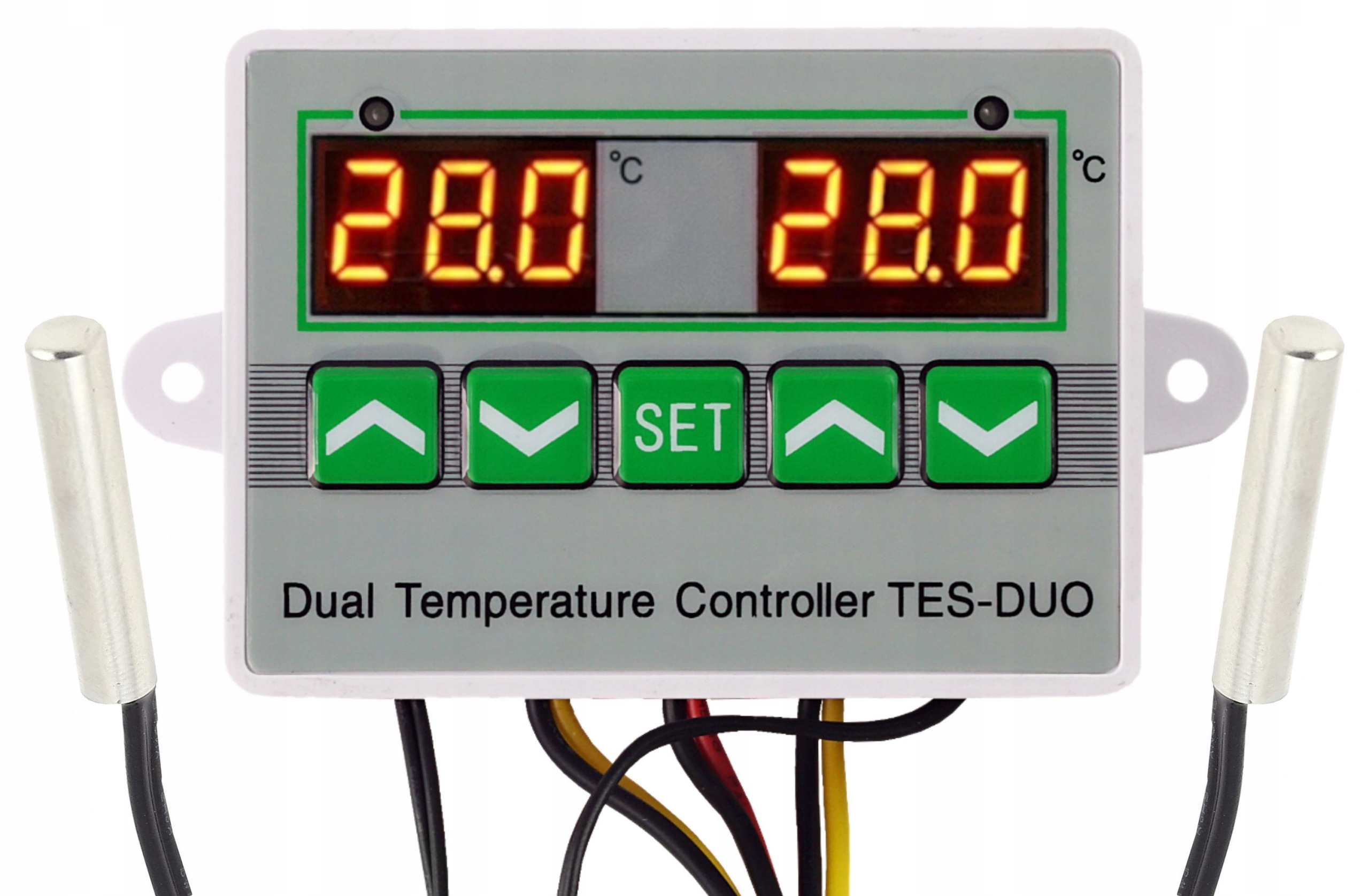 Regulator temperatury Termostat Cyfrowy Alarm 2w1 Podwójny 230V – Idealne rozwiązanie do zarządzania temperaturą