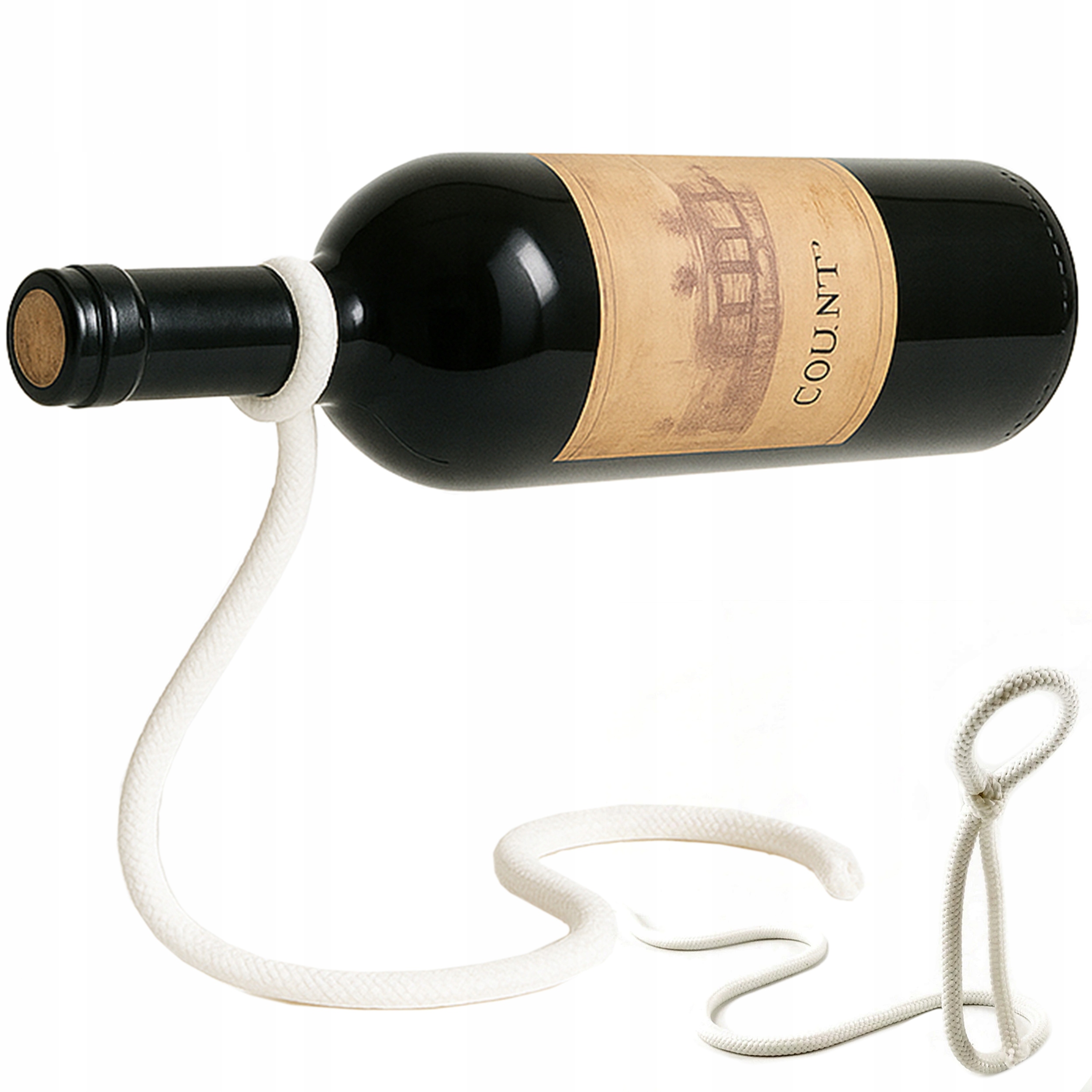 Strado Wine Rack String CWH8 – Elegancki stojak na wino w białym kolorze