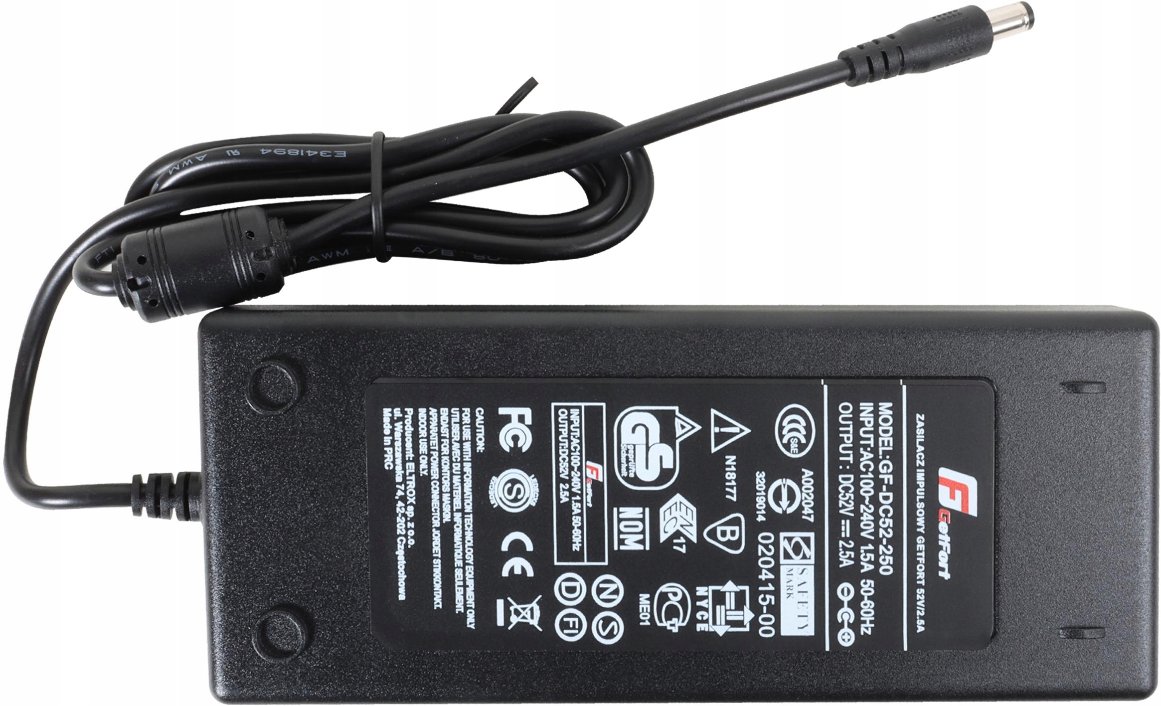 Wymiary i parametry techniczne zasilacza