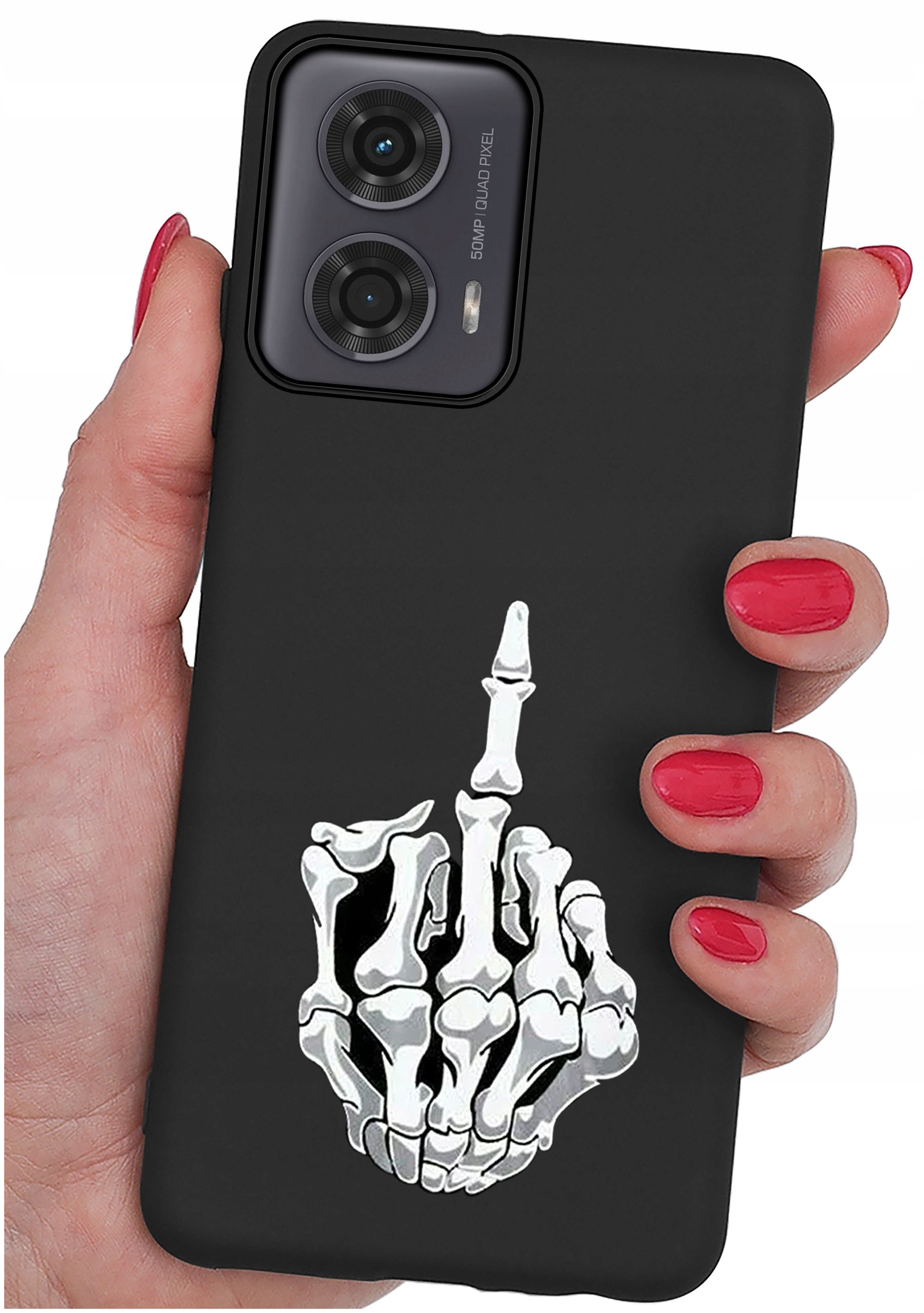 Etui do Motorola Moto G24 | G24 POWER | G04 | E14 WZORY | SILIKONOWE MATT CASE + SZKŁO HARTOWANE 9H