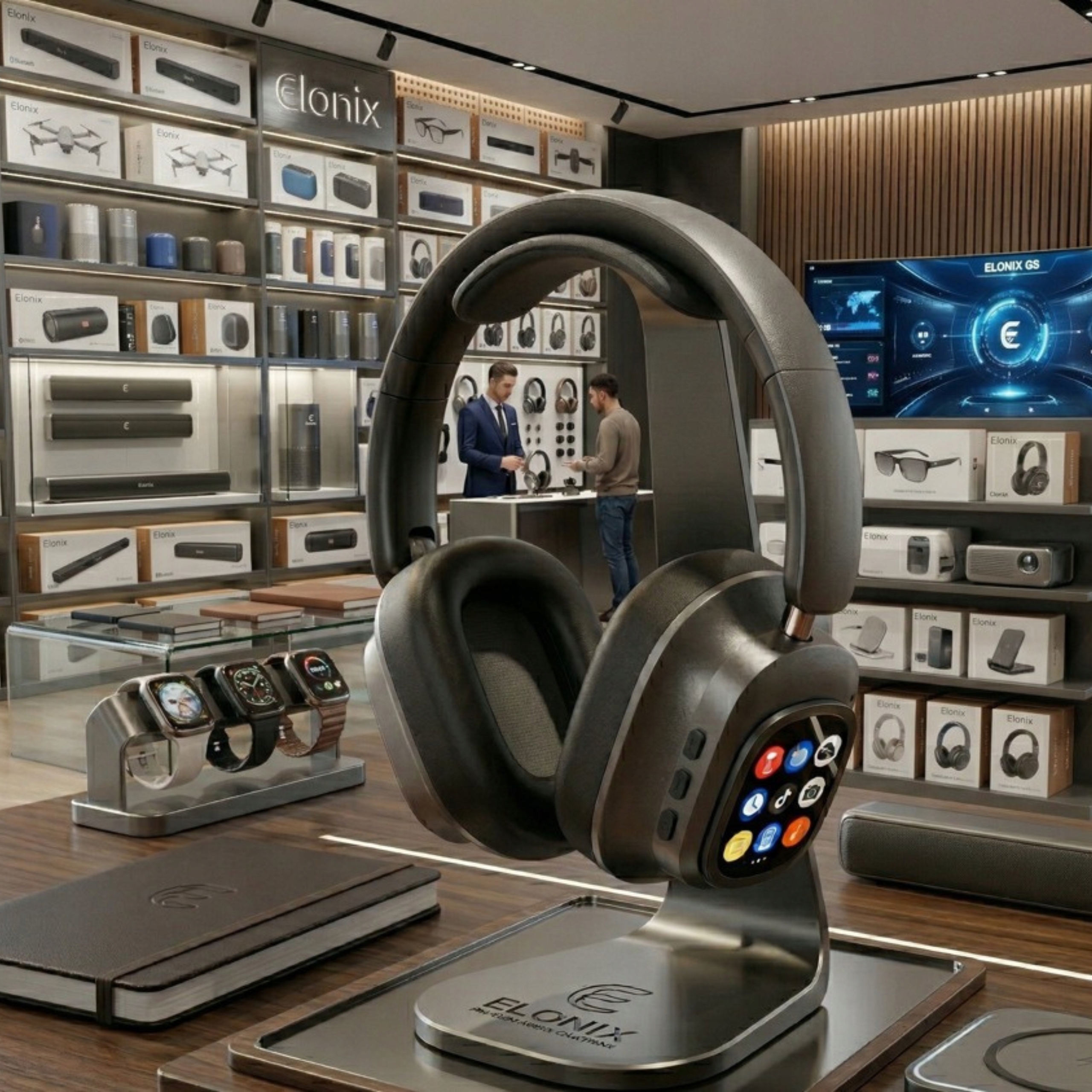 Bezprzewodowe nauszne ANC Bass Plus Premium Bluetooth 50H – Idealne połączenie dźwięku i komfortu