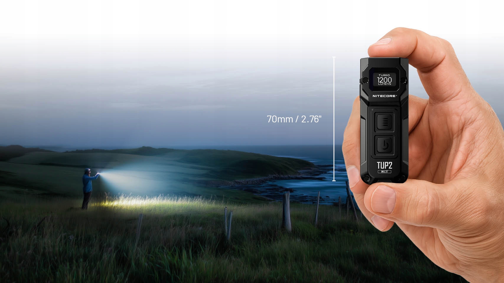 Latarka miniaturowa Nitecore TUP2 Black 1200lm – Kompaktowe oświetlenie na każdą okazję