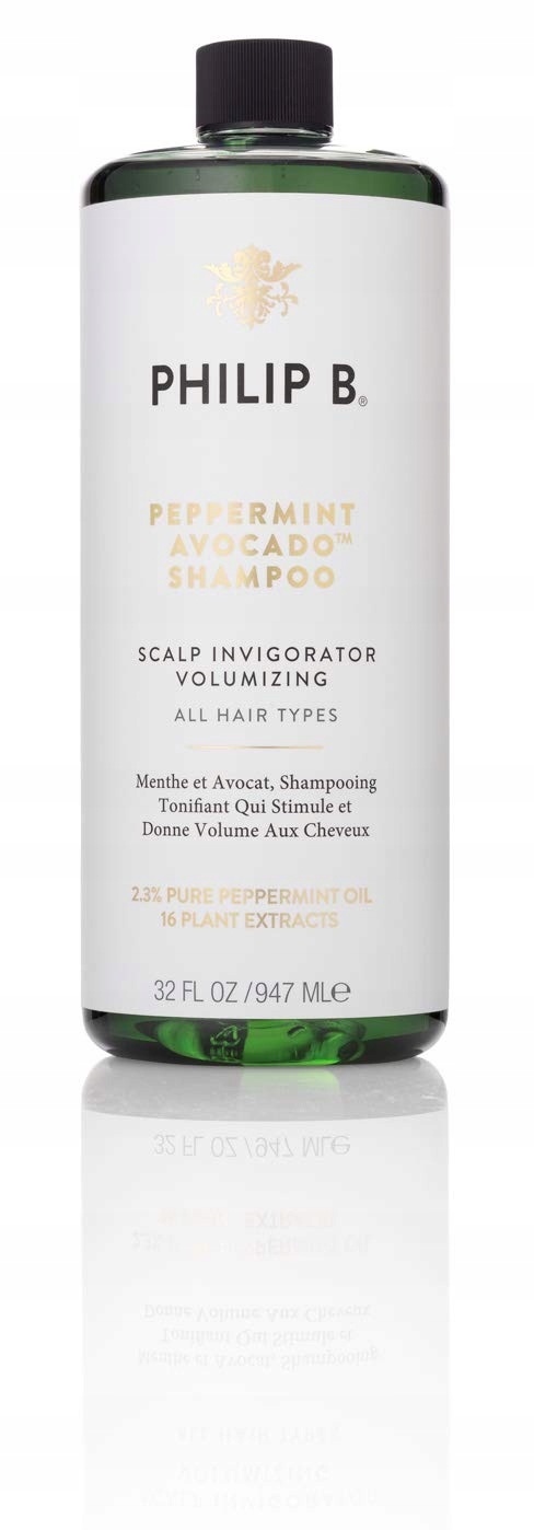 Philip B. Peppermint & Avocado Shampoo 947 ml – Wzmacniający szampon do wszystkich typów włosów