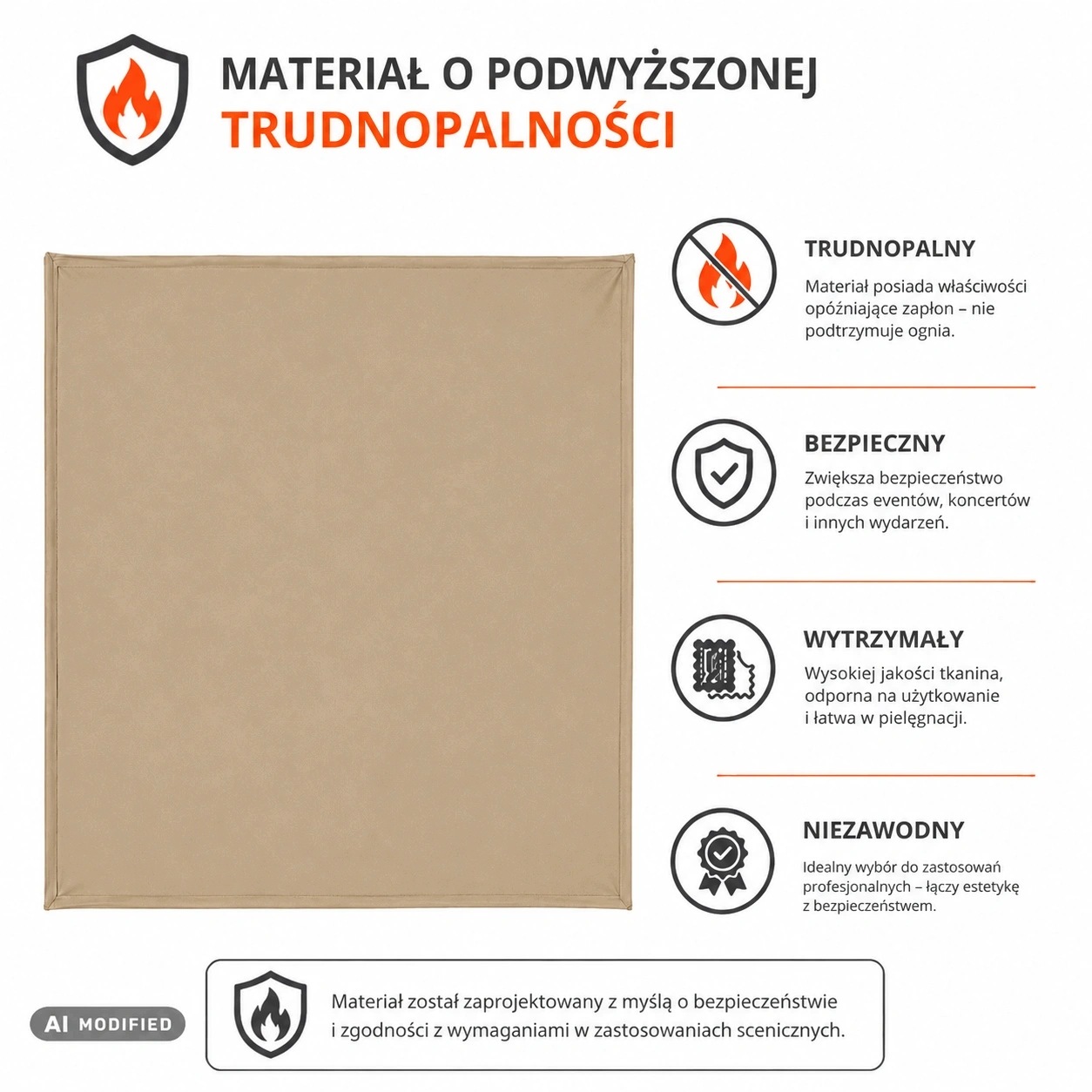 Wysokiej jakości materiał trudnopalny