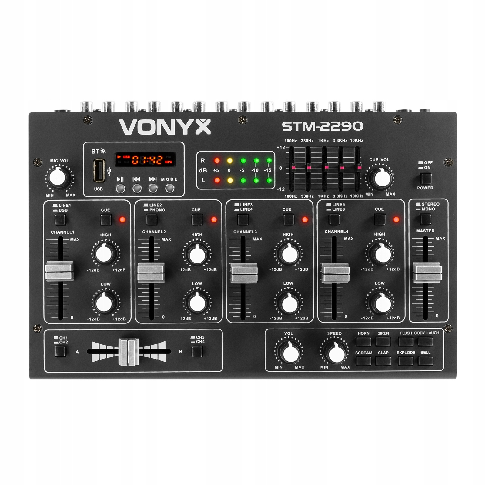Mikser 8-kanałowy SD USB MP3 BT STM2290 Vonyx – Twój idealny partner DJ-ski