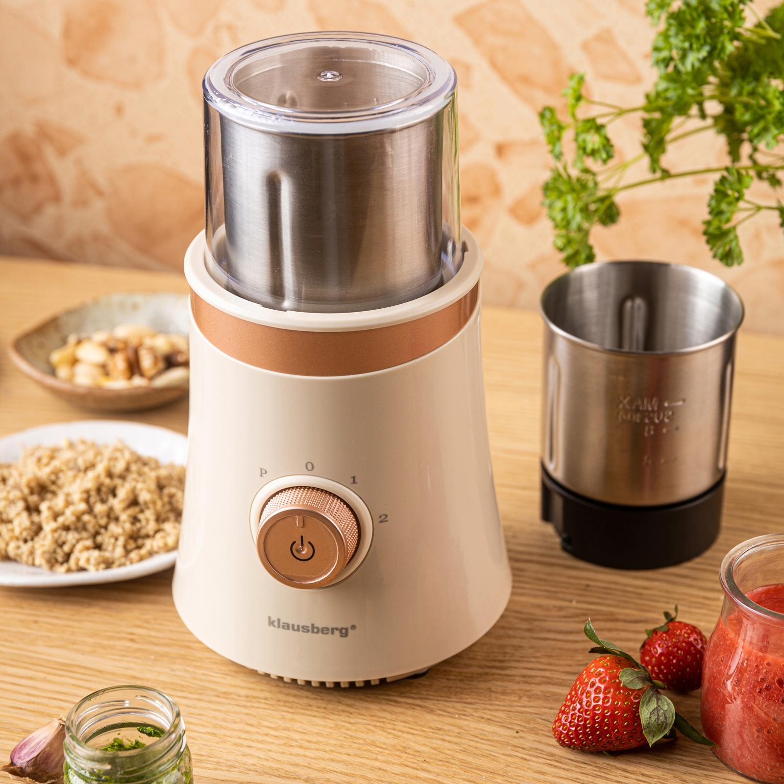 Regulacja stopnia rozdrobnienia – Trzy poziomy prędkości