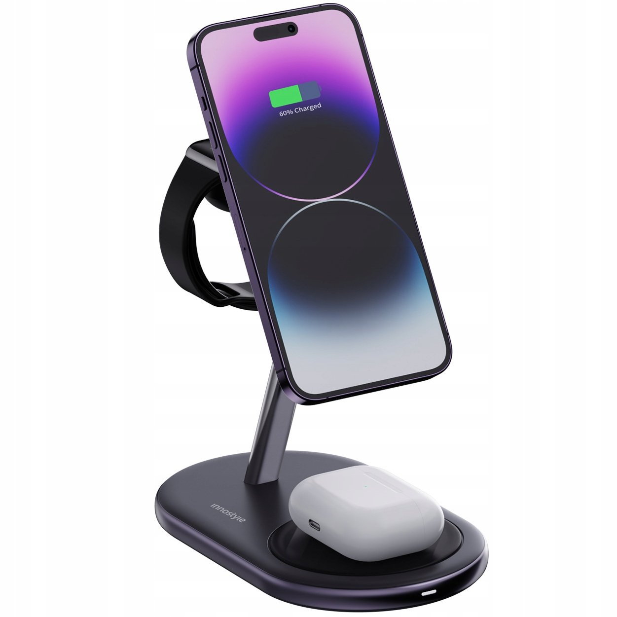 Ładowarka Innostyle MagStation – Stacja dokująca 3w1 do MagSafe iPhone, AirPods, Watch