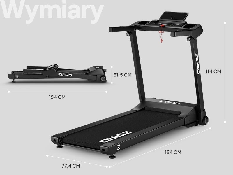 Bieżnia składana z regulacją kąta nachylenia ZIPRO Ramble