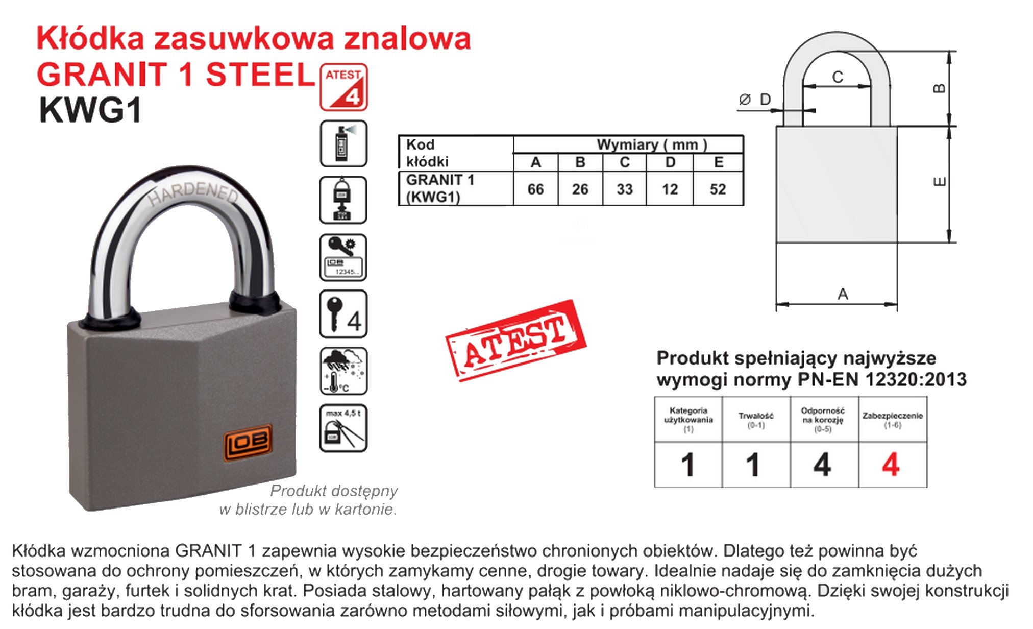 Zestaw kluczy – 4 klucze w komplecie