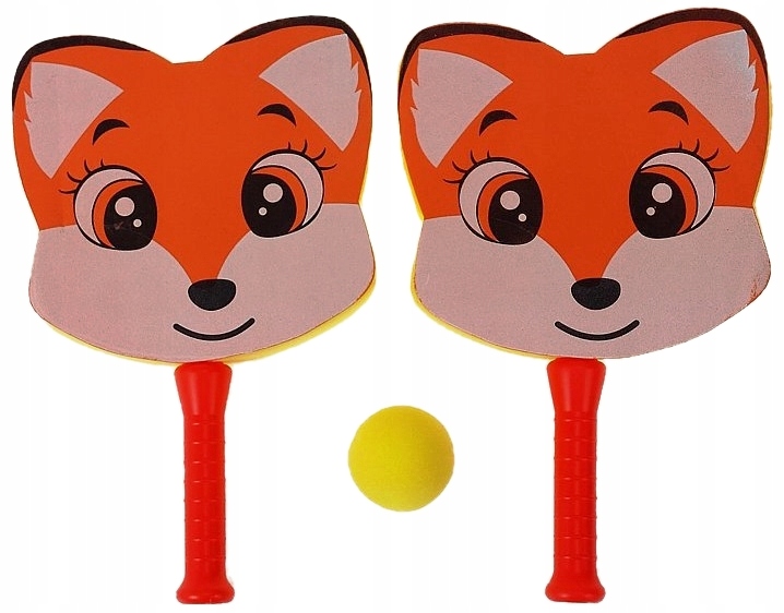Zestaw rakietek piankowych Lis z piłeczką – Radość zabawy dla dzieci