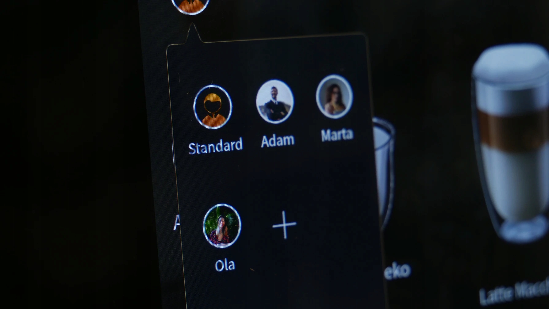 Personalizacja napojów – Do 9 kont użytkowników