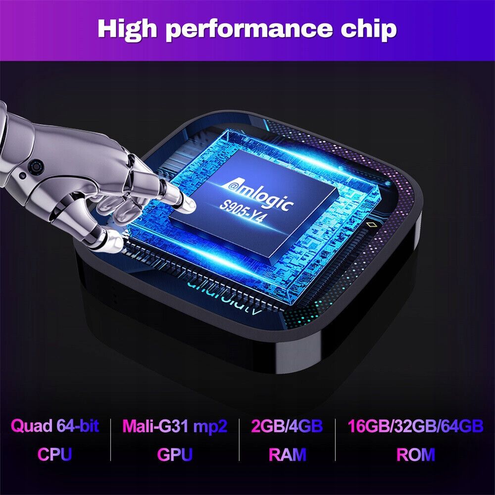 SMART TV Box 4K 4/64GB Android Netflix Hako Pro Model Pro 4/64