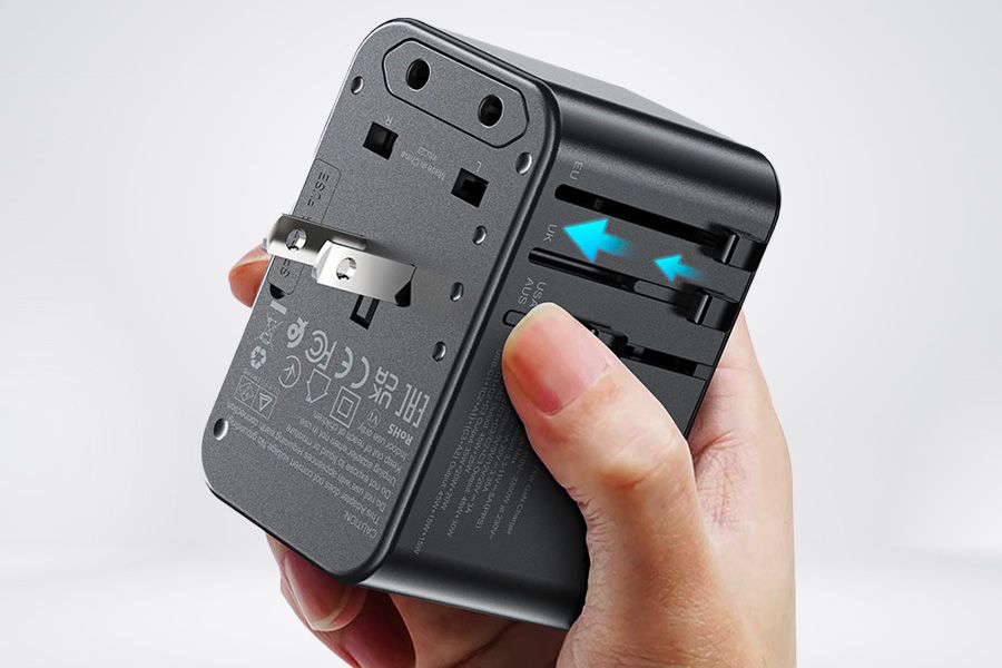 Adapter / ładowarka podróżna GaN o mocy do 75W ze standardem Power Delivery, 3 portami USB-C i 2 portami USB-A Acefast (Z1)