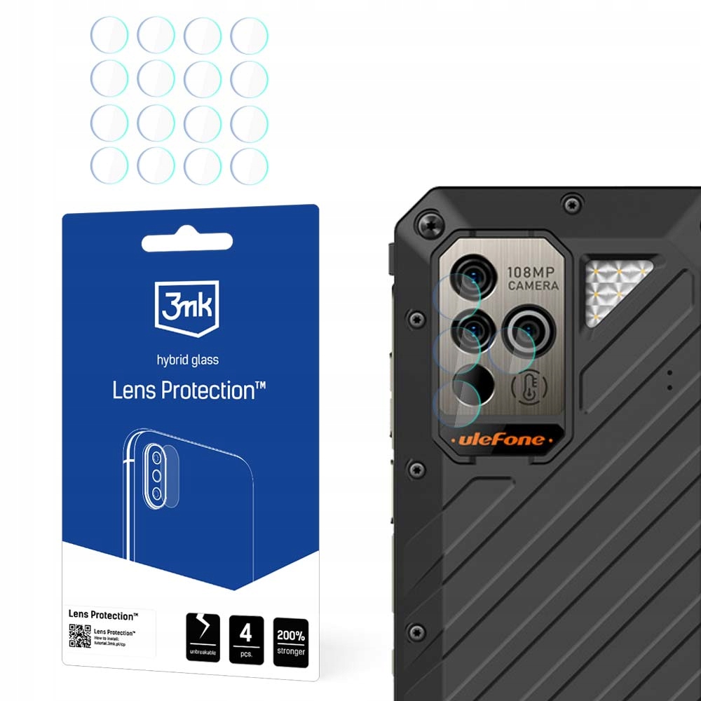 ULEFONE POWER ARMOR 19 - Ochrona obiektywu z hybrydowym szkłem 3MK