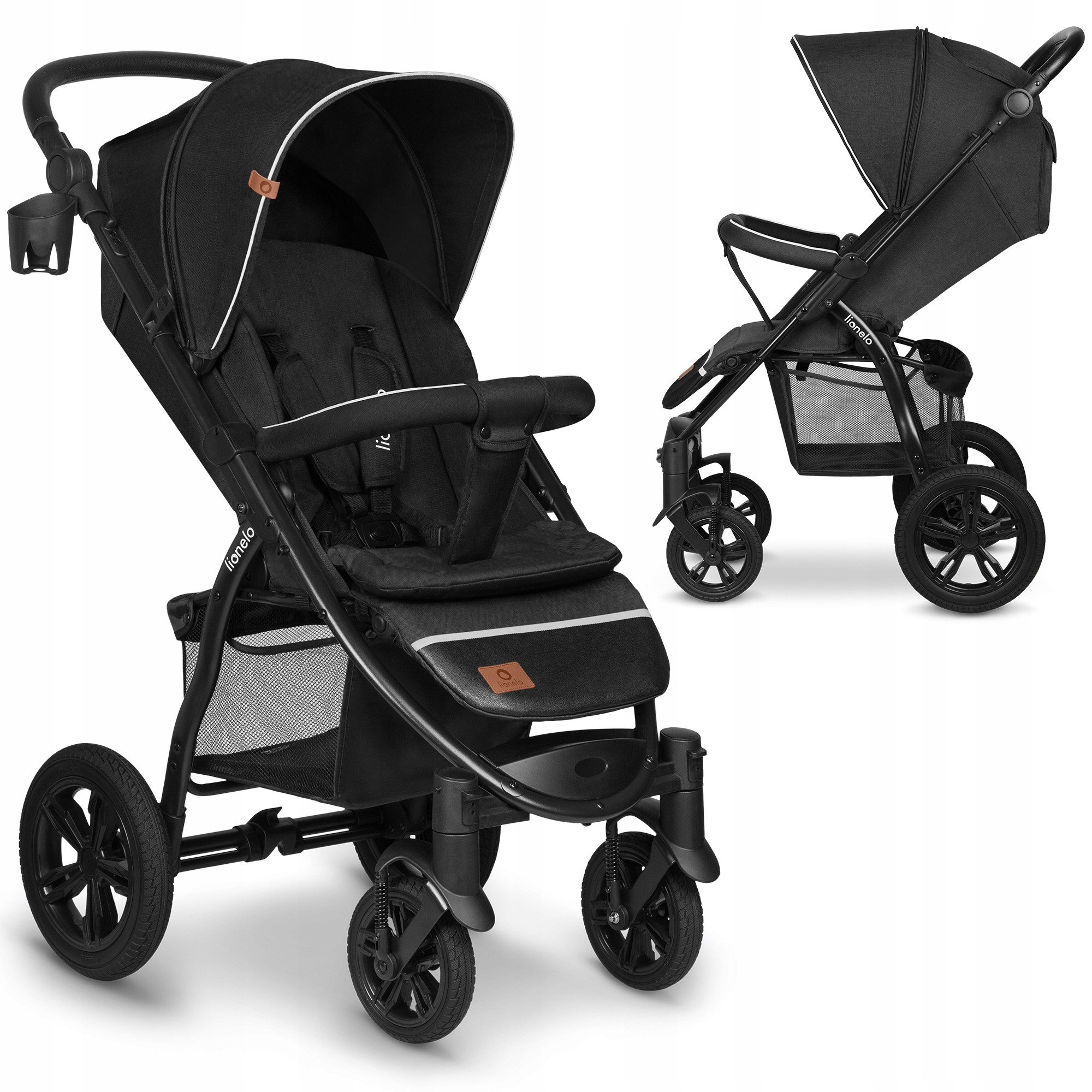 Wózek spacerowy Lionelo Annet Tour Black Carbon – Komfort i bezpieczeństwo dla Twojego dziecka