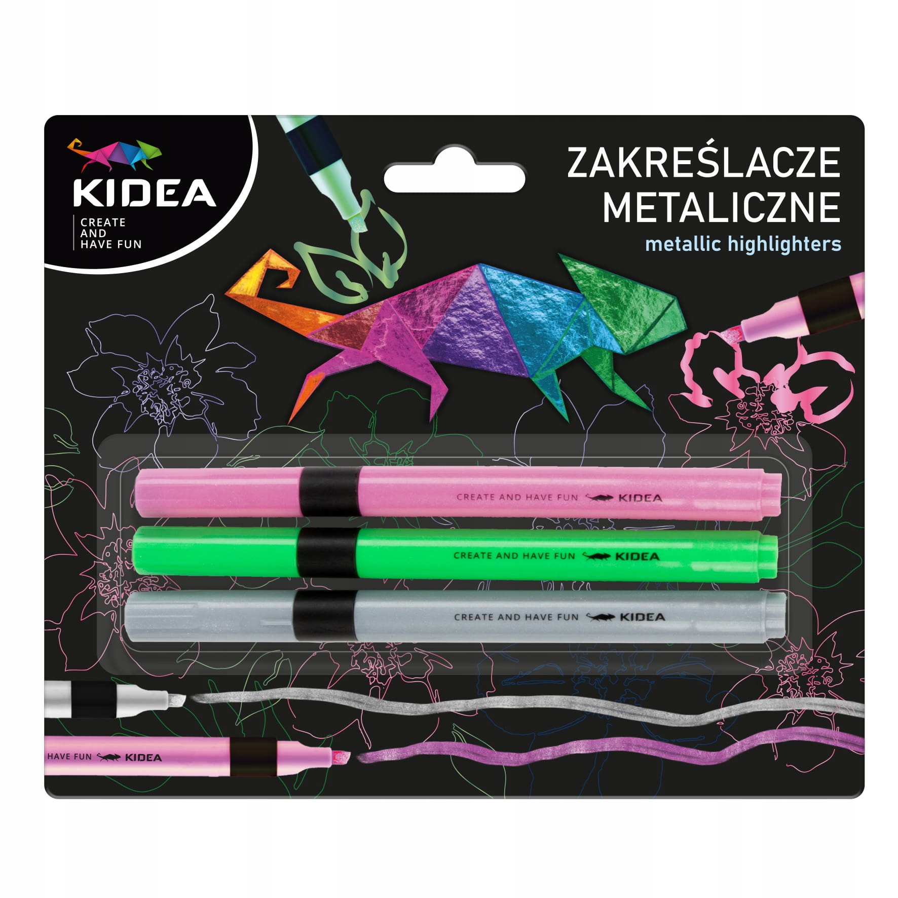 Zakreślacz 3KOL Metaliczny DERF Kidea B/C – Kreatywne podkreślanie z efektem WOW