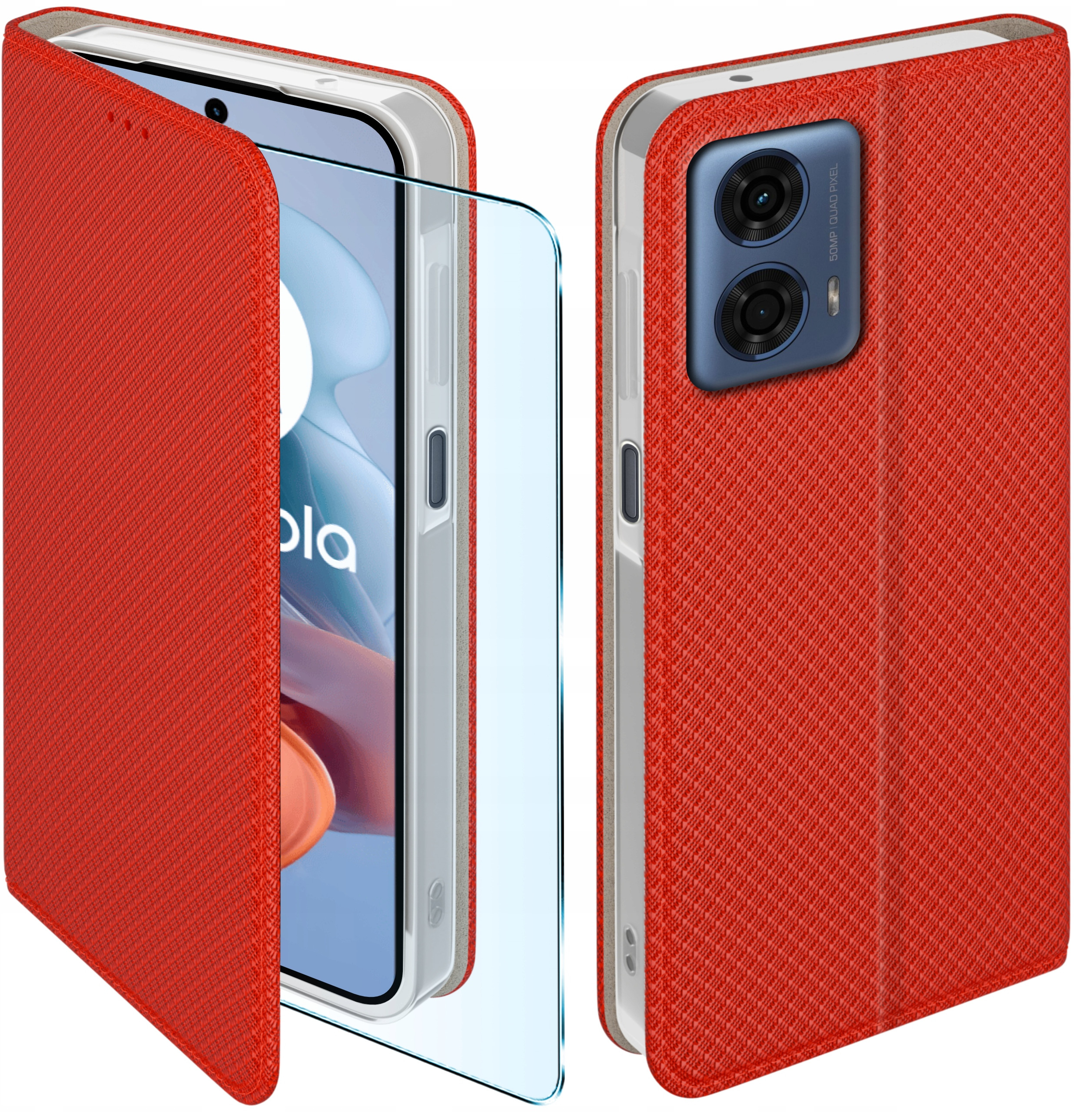 Etui do Motorola Moto G34 5G SMART MAGNET CASE PORTFEL + SZKŁO OCHRONNE 9H – Kompleksowa ochrona Twojego smartfona