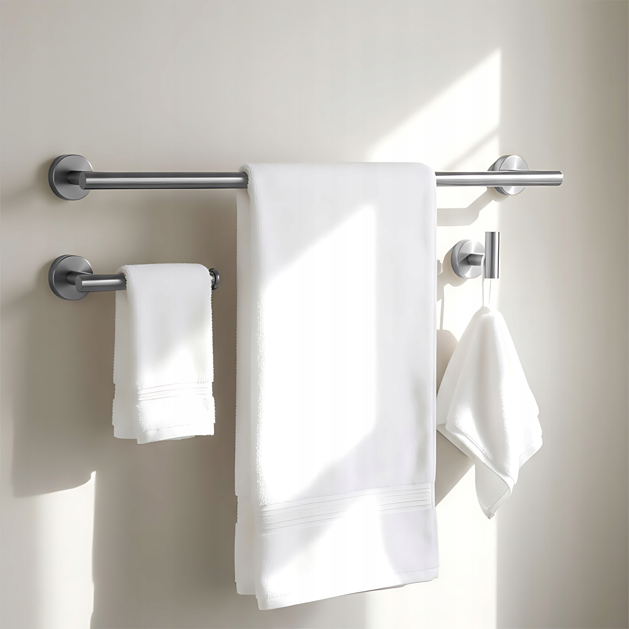 Zestaw akcesoriów łazienkowych Ari Nikiel Szczotkowany – Elegancja i funkcjonalność w Twojej łazience