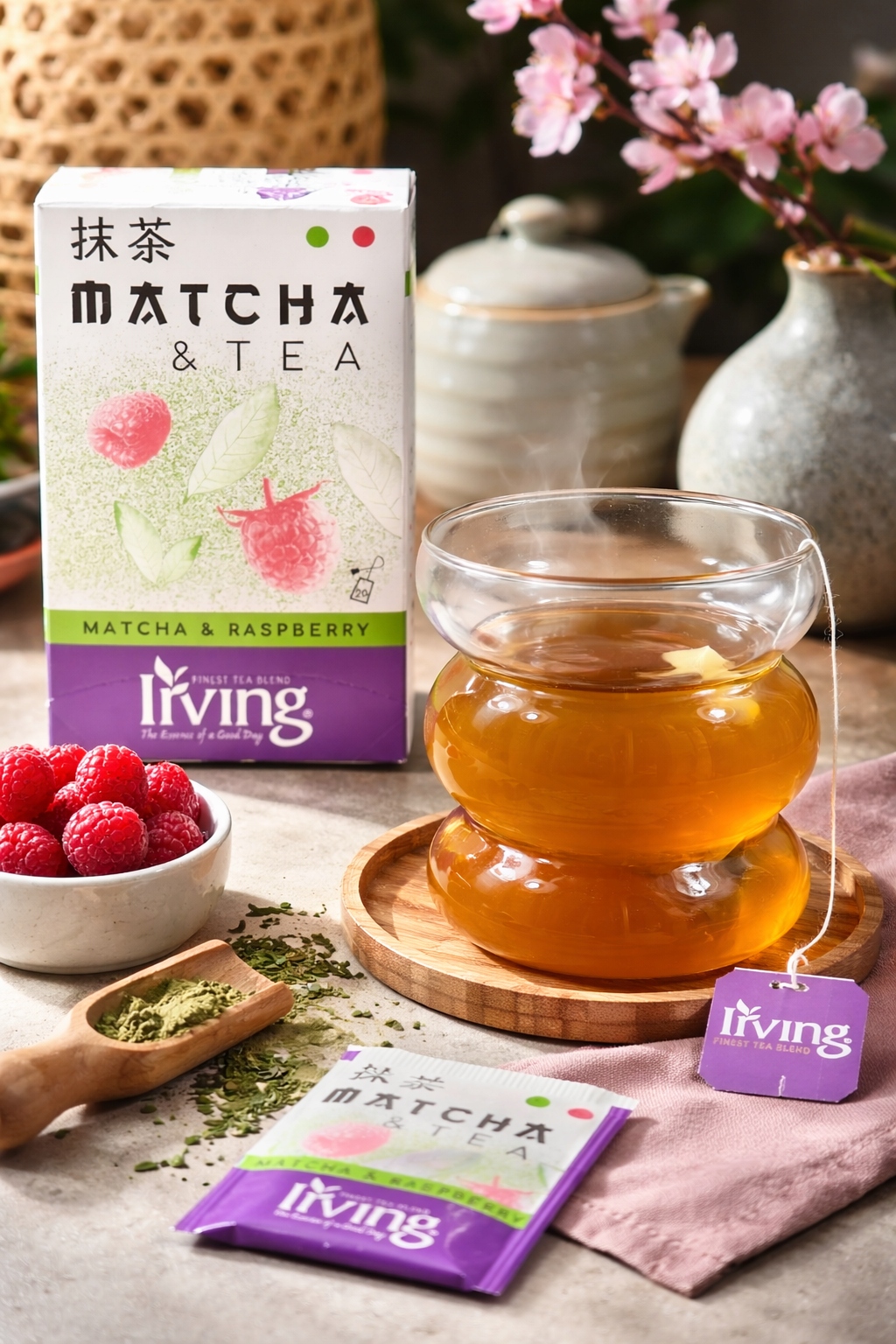 Herbata Irving Azja Matcha Raspberry – Owocowa przyjemność w każdej filiżance