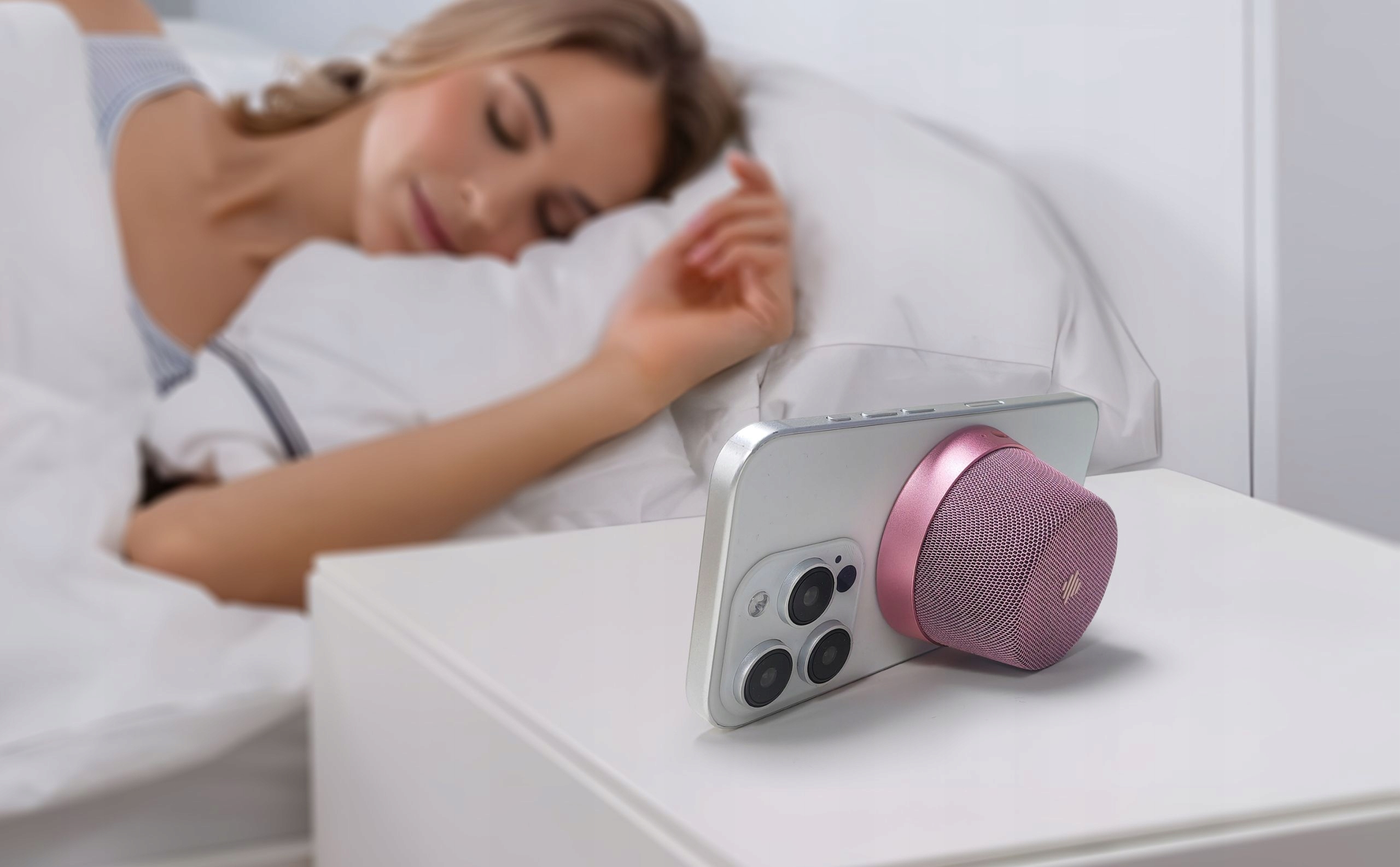Magnetyczny głośnik Bluetooth z MagSafe Miatone Magboom Mini IPX6 Różowy – Nowa jakość dźwięku