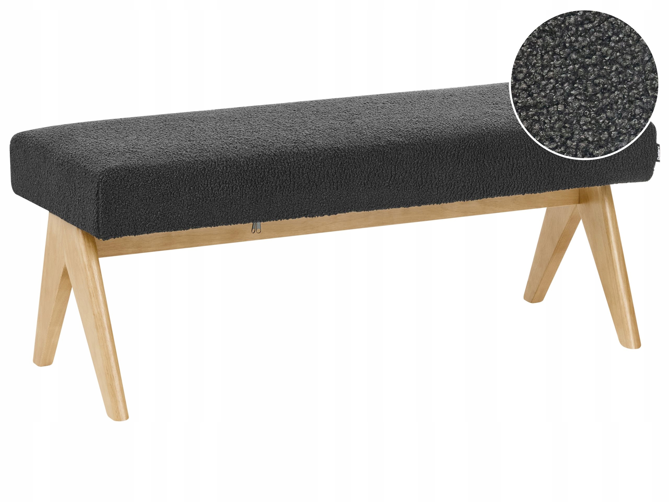 Ławka TAMRE Boucle Czarny – Stylowy element do Twojego wnętrza