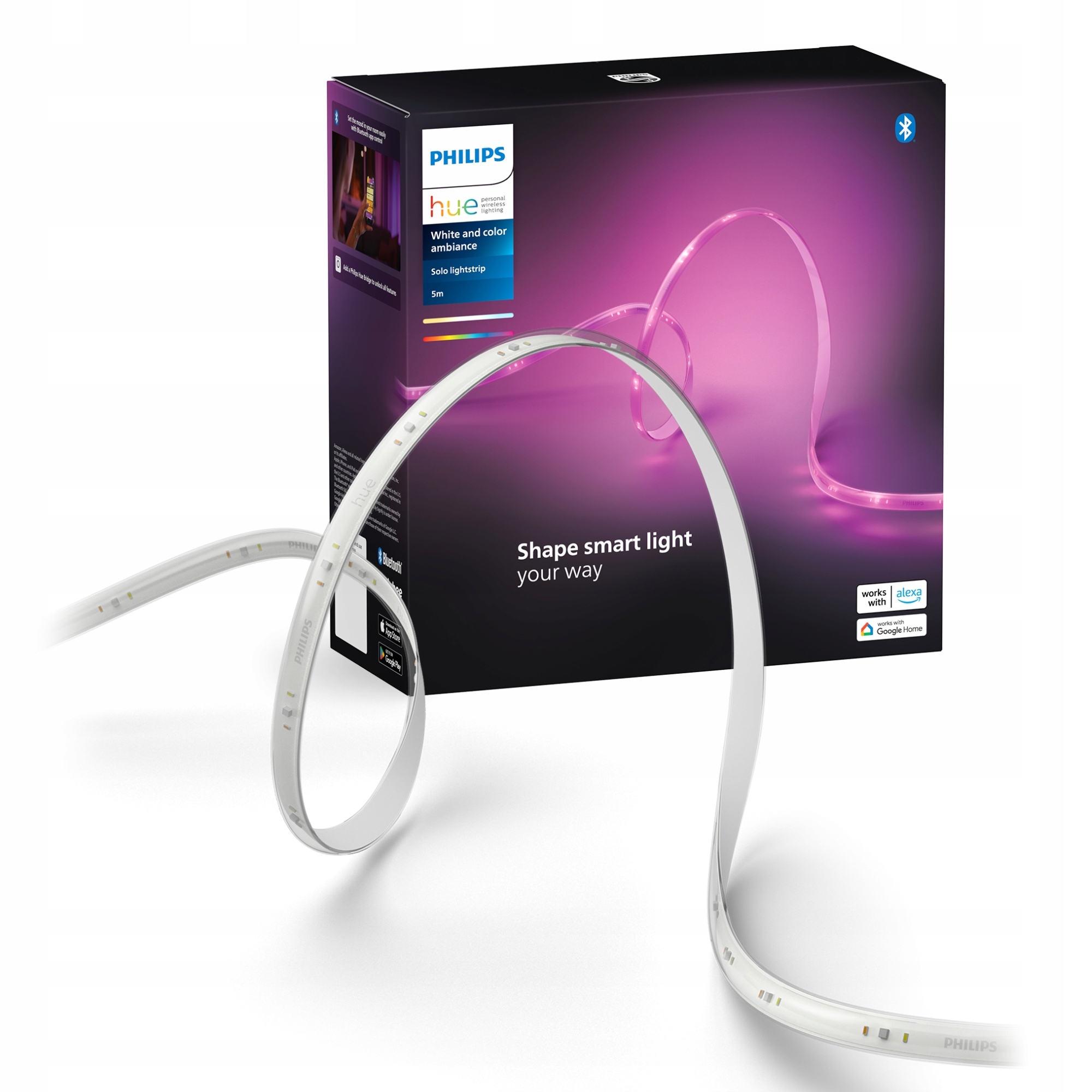 Taśma LED Signify Philips Hue Lightstrip Solo 5m EU – Stwórz wyjątkową atmosferę w swoim domu