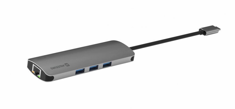 Swissten USB-C Splitter 8in1 – Rozszerz swoje możliwości z jednym urządzeniem