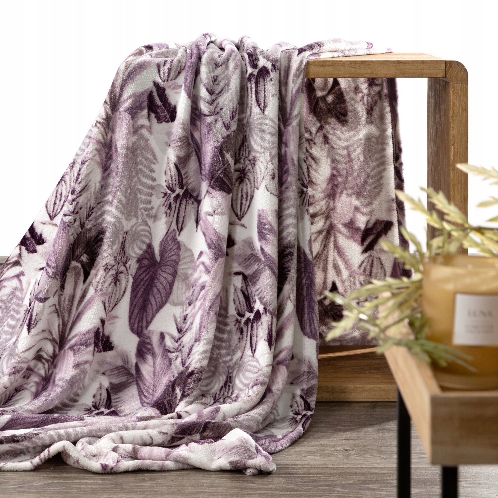 Koc Davos 2 150 x 200 cm Fioletowy – Stylowy dodatek do Twojego wnętrza