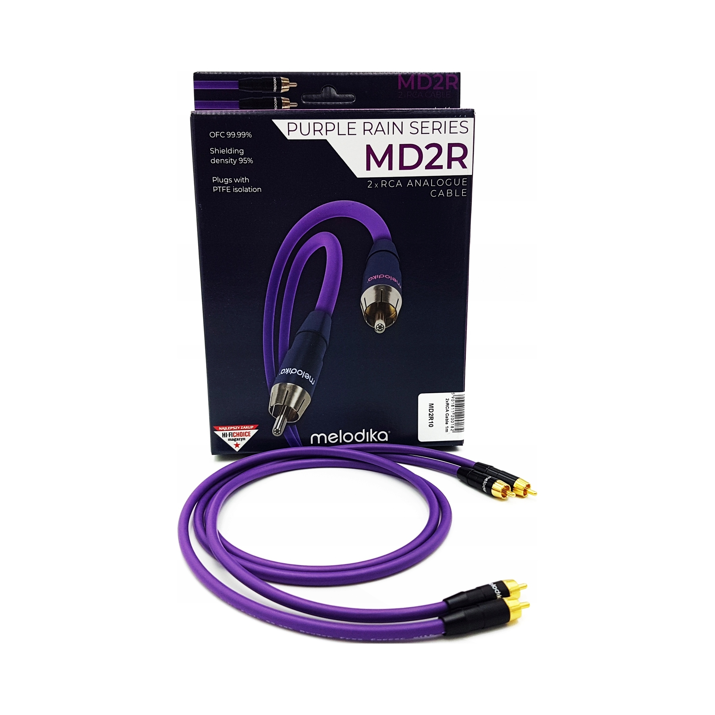 Kabel RCA (Cinch) x2 - RCA (Cinch) x2 2m fioletowy – Wysokiej jakości audio