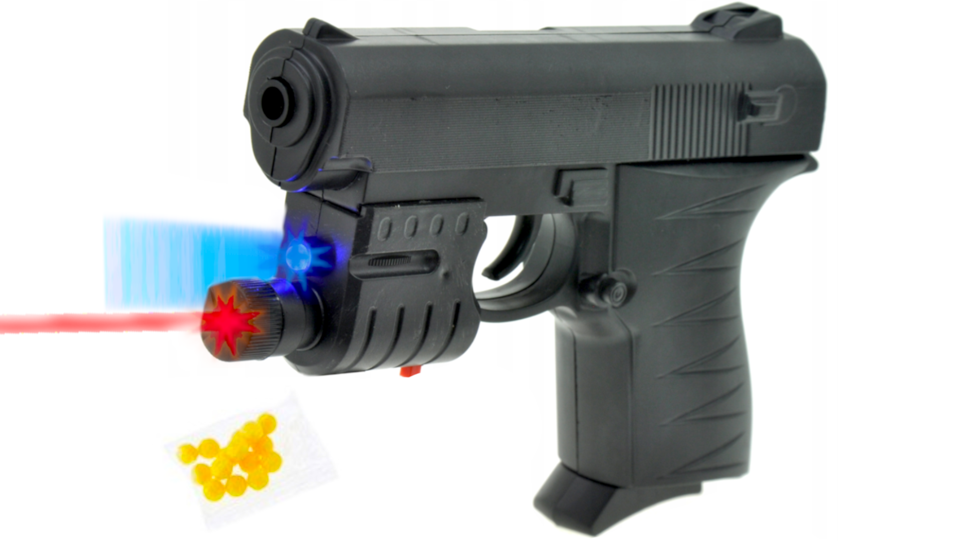 Pistolet Na Kulki z Laserem i Niebieską Latarką TOMDORIX