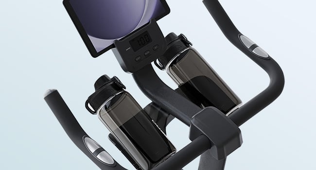 Rower spinningowy ZIPRO Modo - podwójny uchwyt na bidony przy kierownicy